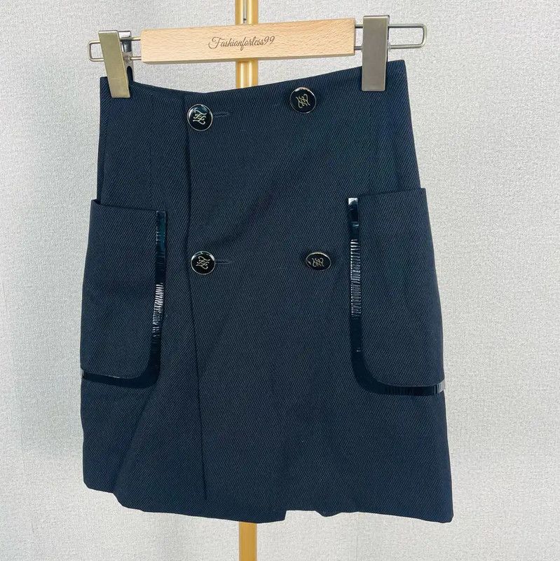 Fendi Fendi Black Recycled Fiber Women’s Skirt 0089 Size 22" - 1 Thumbnail