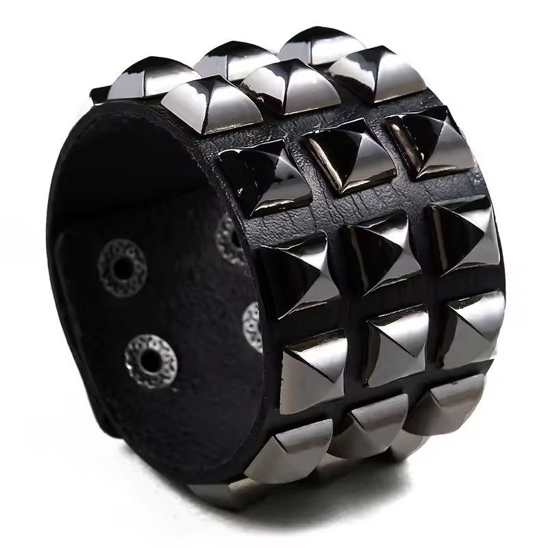 Jewelry Spike Strap Bracelet Gothic Demon Soul Horror Jewelry Size ONE SIZE - 4 Thumbnail