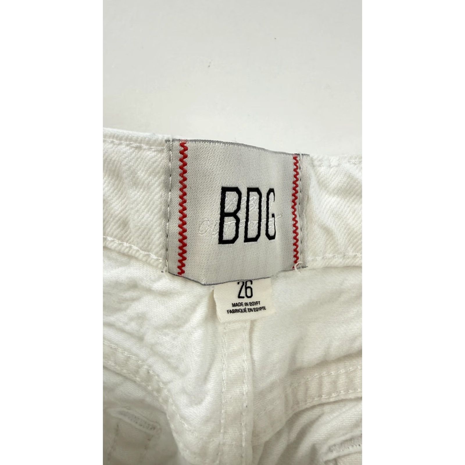 Bdg BDG Womens Denim Shorts 26 White Cutoff 100% Cotton Zip Fly 5 Pocket Size 26" / US 2 / IT 38 - 3 Thumbnail