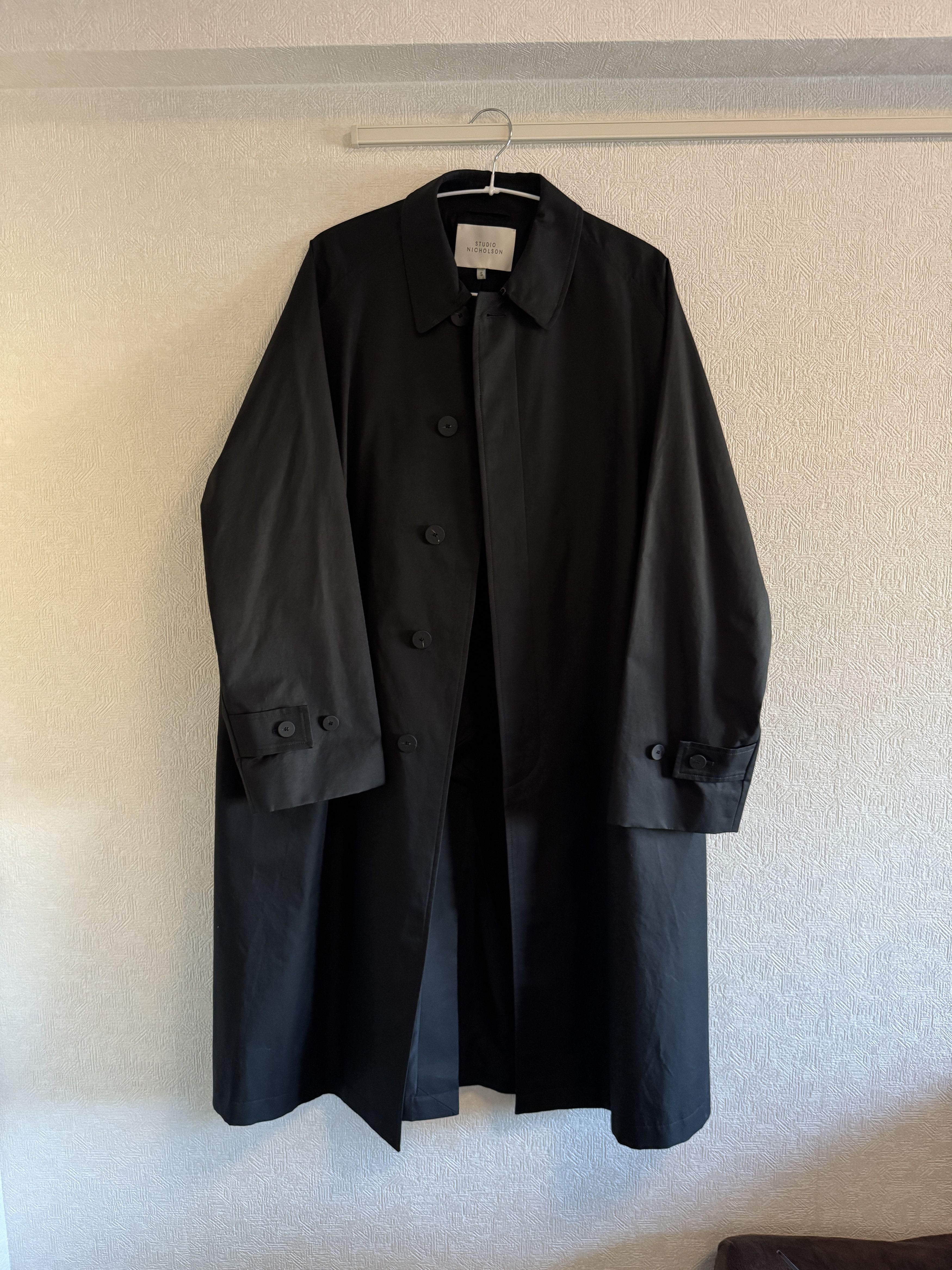 Studio Nicholson Crowe Coat in Darkest Navy Size S