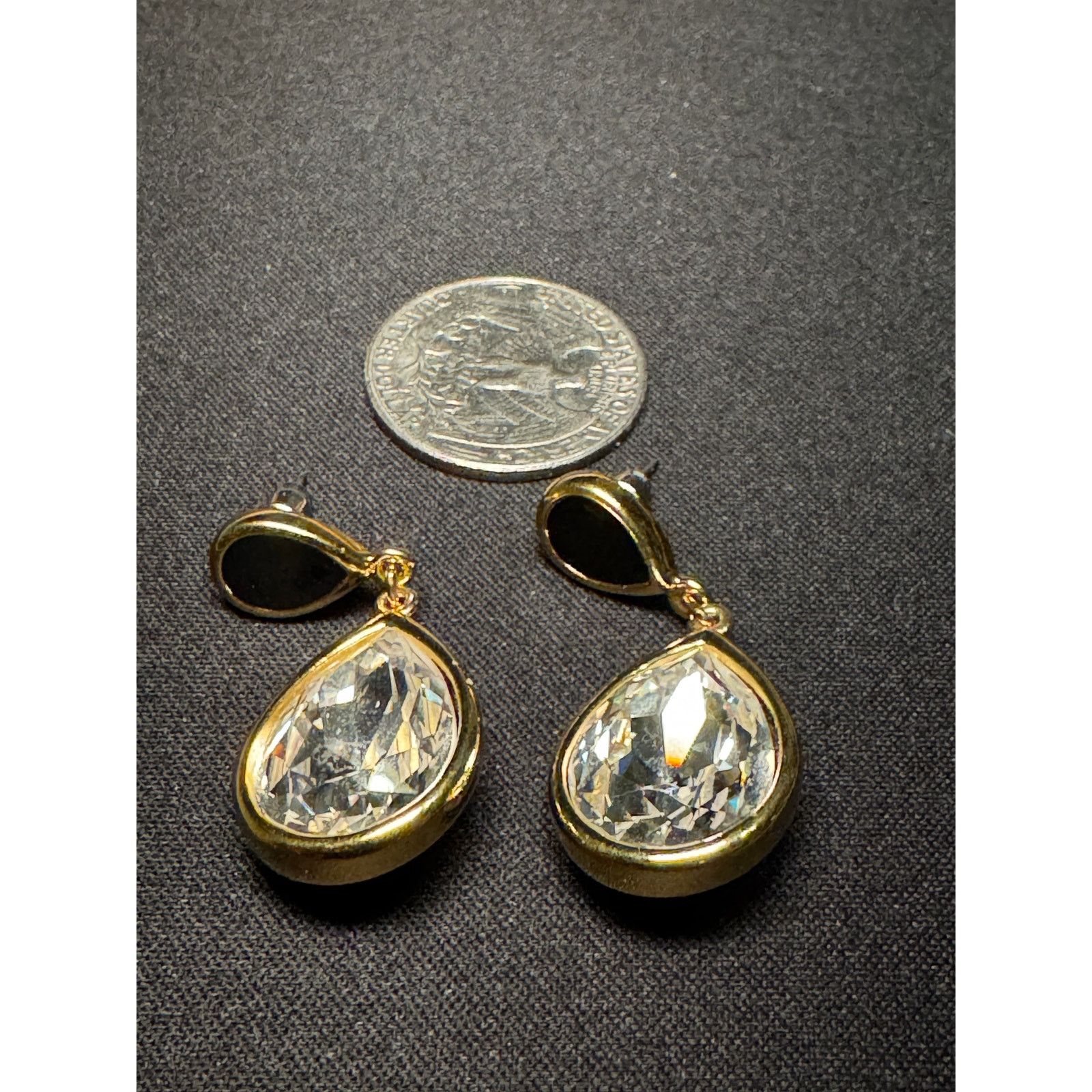 Other Vintage Trifari Statement Crystal Drop Earrings Size ONE SIZE - 4 Thumbnail