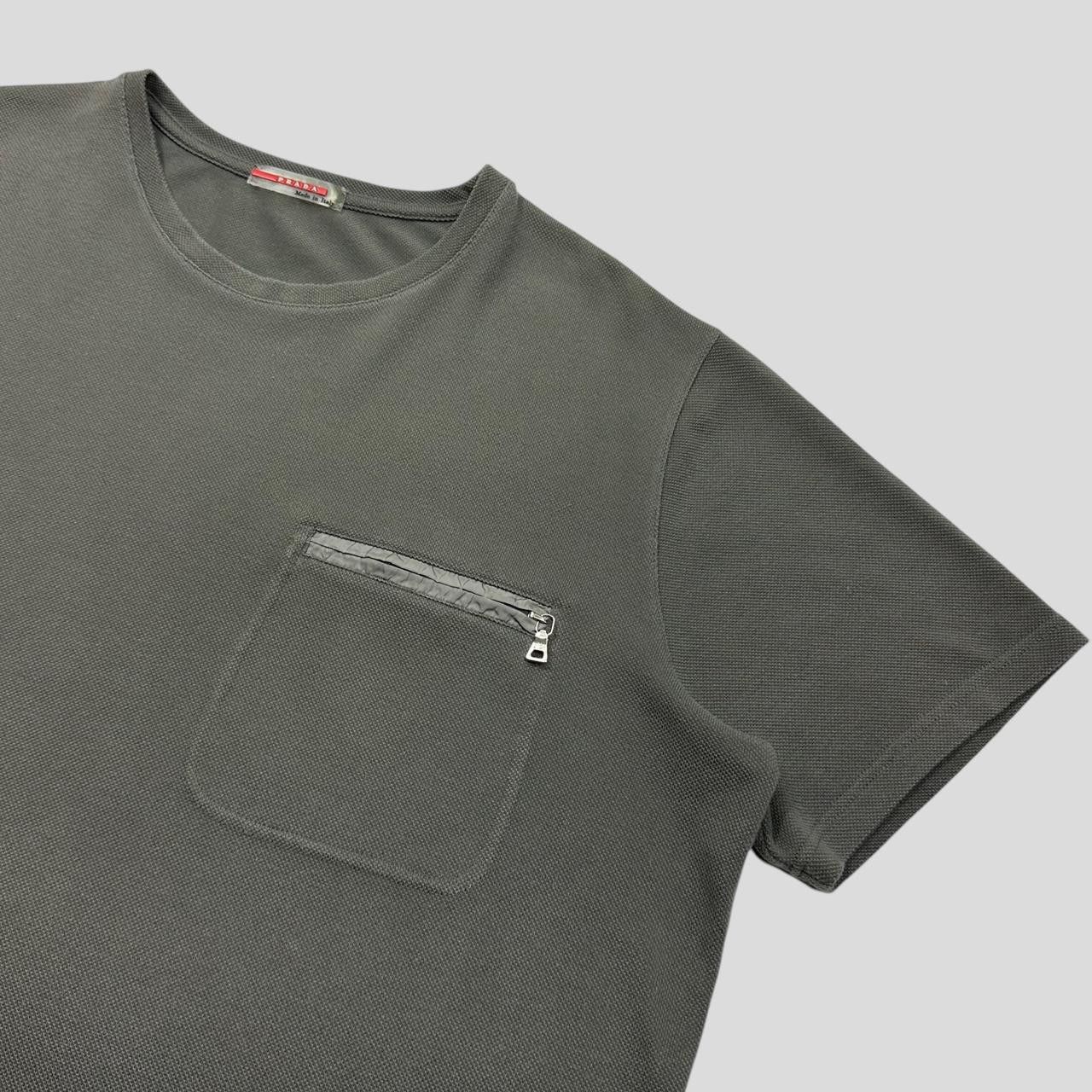 Prada Prada Sport 00’s Heavy Textured Cotton Stash T-shirt - L/XL Size US L / EU 52-54 / 3 - 3 Thumbnail