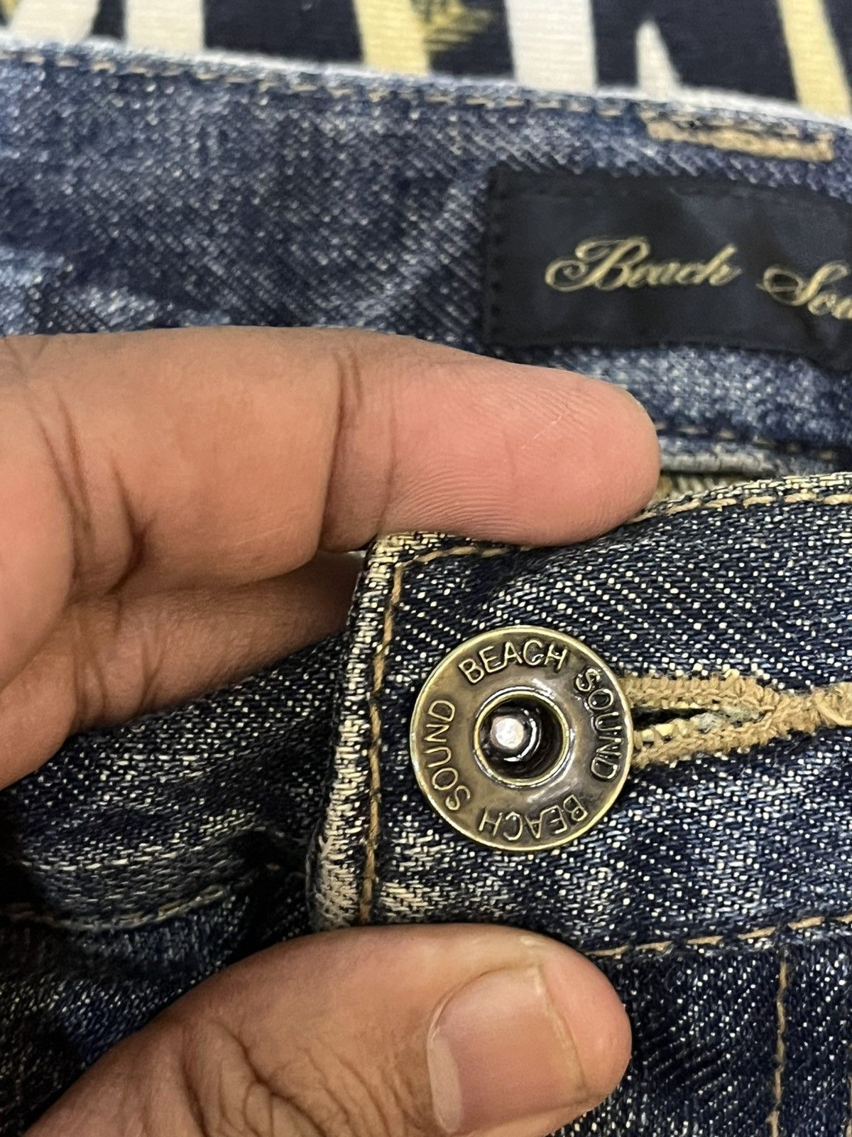 20471120 × Life's a Beach Vintage Beach Sound Flare Distressed Denim Size US 38 / EU 54 - 9 Thumbnail