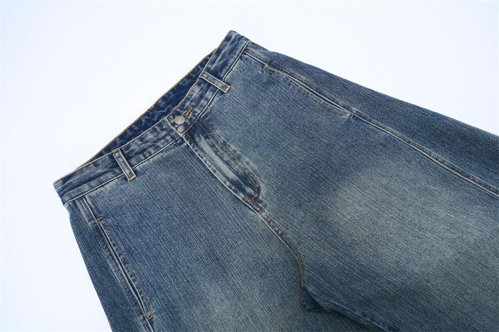 Vintage American high street men's washed distressed scimitar jeans Size US 32 / EU 48 - 3 Thumbnail