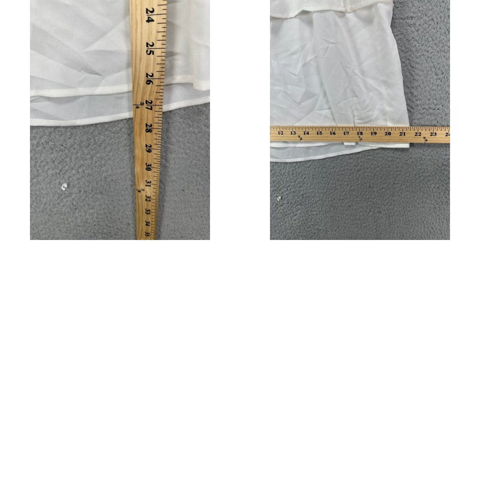Calvin Klein Calvin Klein Blouse Shirt Womens Large White Sleeveless Lace Hem Nylon Blend NEW Size L / US 10 / IT 46 - 9 Thumbnail