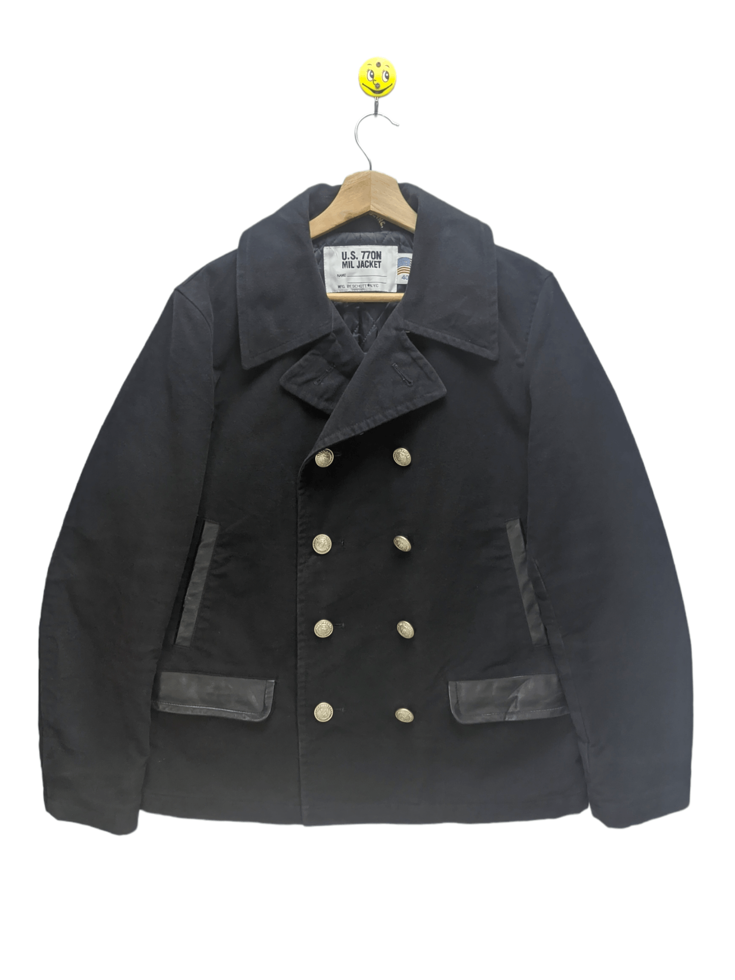 Schott Steals🔥Schott U.S. 770N Mil Jacket Peacoat Wool Size US M / EU 48-50 / 2 - 1 Thumbnail