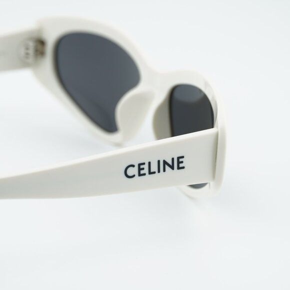Celine Celine CL40279U 25A Sunglasses Beige Cat Eye Frame, Grey Size ONE SIZE - 6 Thumbnail