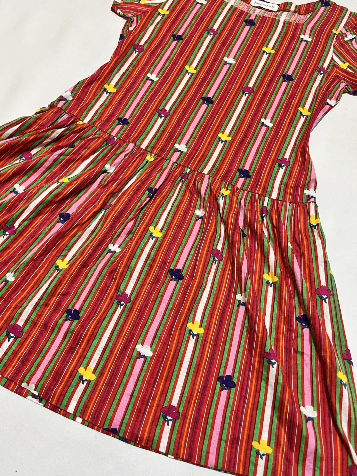 Yves Saint Laurent Flower multicolor mini dress Size M / US 6-8 / IT 42-44 - 3 Thumbnail