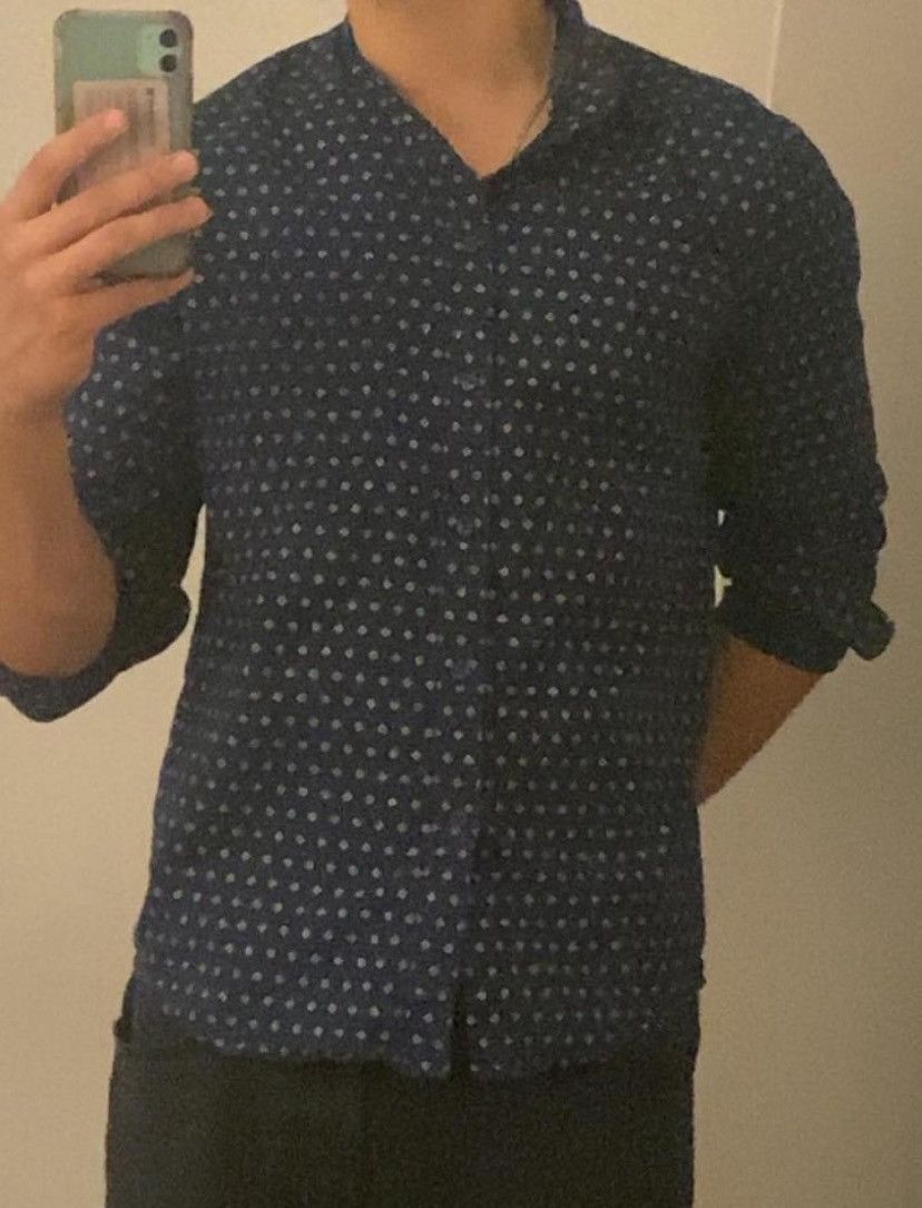 Dunnes Navy blue dotted dunes shirt Size US M / EU 48-50 / 2 - 1 Thumbnail