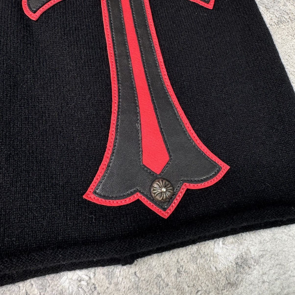 Chrome Hearts Red cross cashmere ski mask hat Size ONE SIZE - 4 Thumbnail