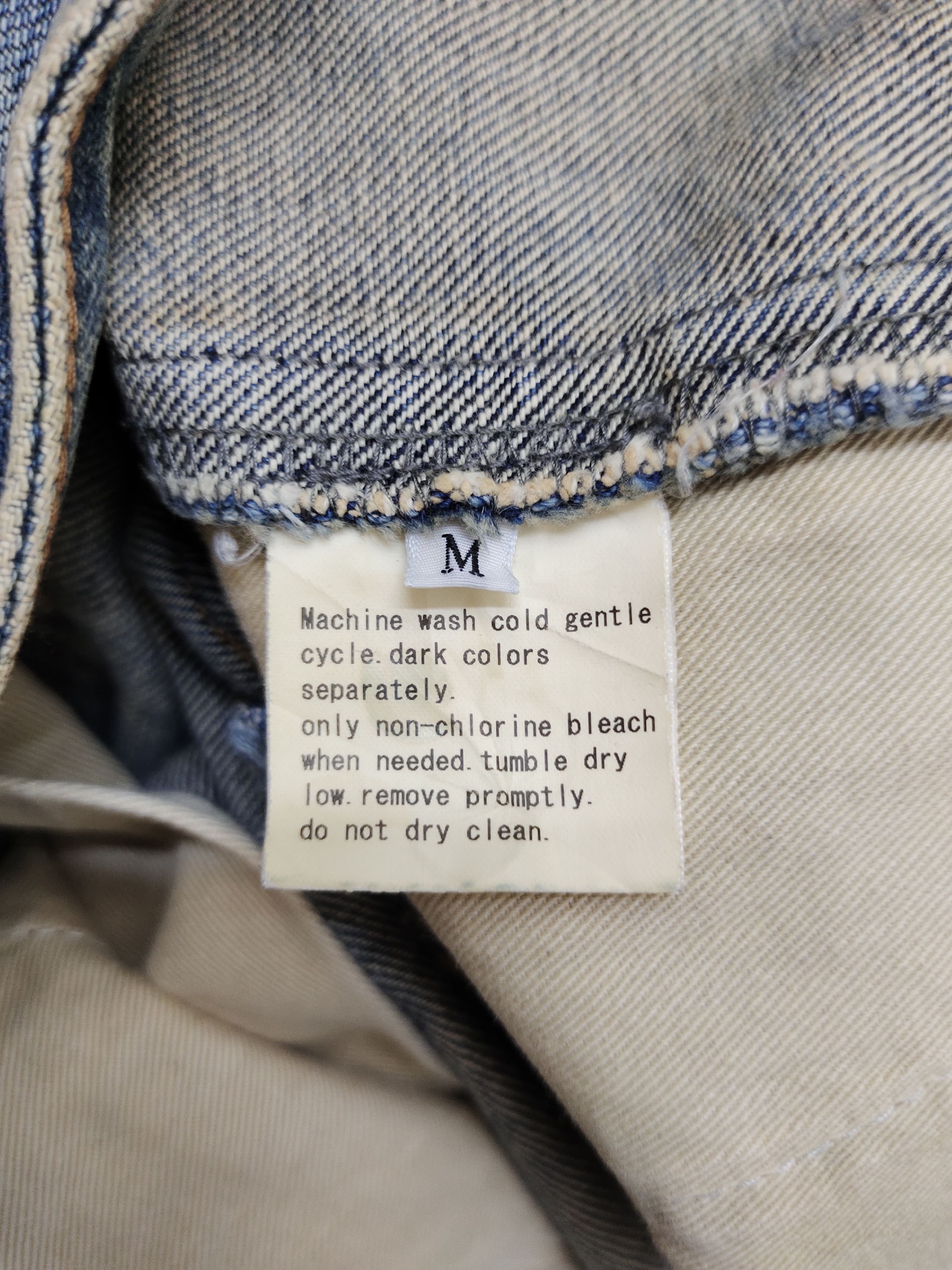 Kapital Japan Buckle Back Distress Faded Denim Undercover Style Y2k Size US 31 - 17 Thumbnail