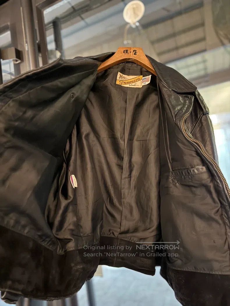 Schott Schott Cowhide embroidered leather jacket Size US XL / EU 56 / 4 - 9 Thumbnail