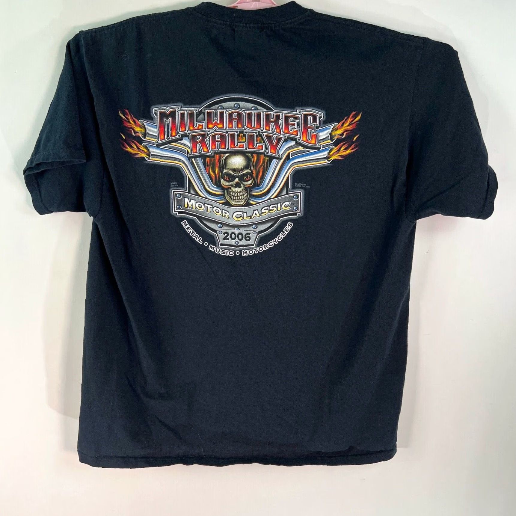 Fruit Of The Loom Milwaukee Rally 2006 Motorcycle Graphic T-Shirt Mens XL Black Fruit of the Loom Size US XL / EU 56 / 4 - 4 Thumbnail
