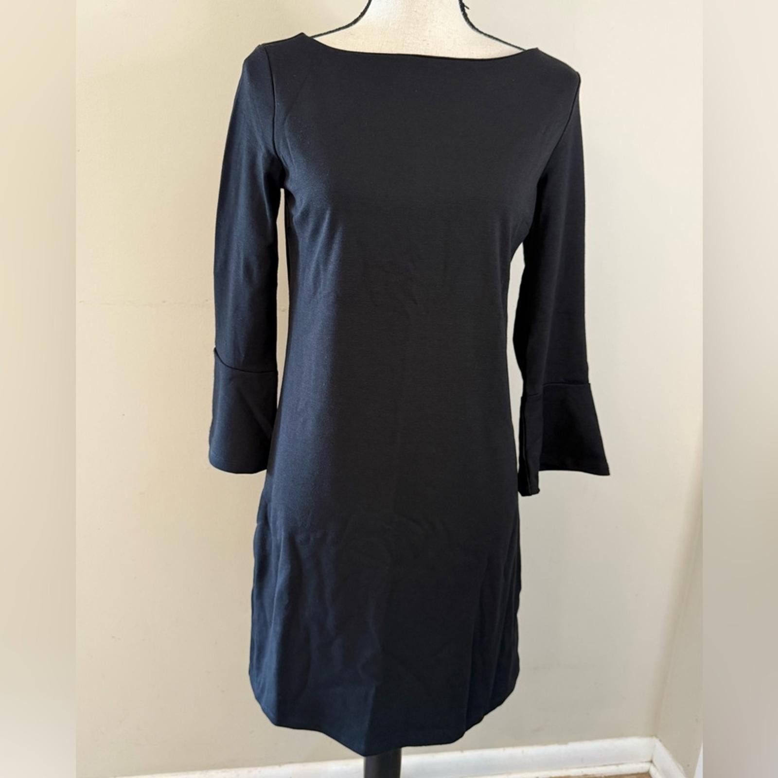 Gap Gap black Y2K midi dress wide sleeve cuffs back zip SZ XS Size XS / US 0-2 / IT 36-38 - 1 Thumbnail