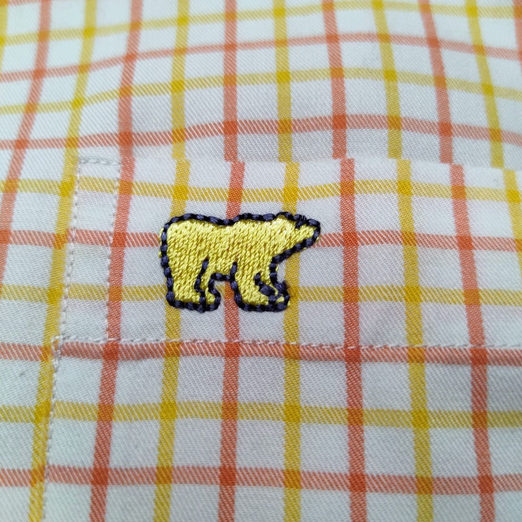 Vintage JACK NICKLAUS Men L Yellow Orange Check 100% Cotton Button-Up Shirt EUC Size US L / EU 52-54 / 3 - 6 Thumbnail