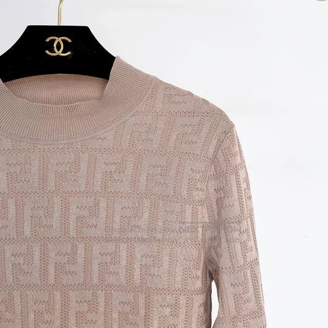 Fendi Fendi Monogrammed Printed Knit Top Size XS / US 0-2 / IT 36-38 - 3 Thumbnail