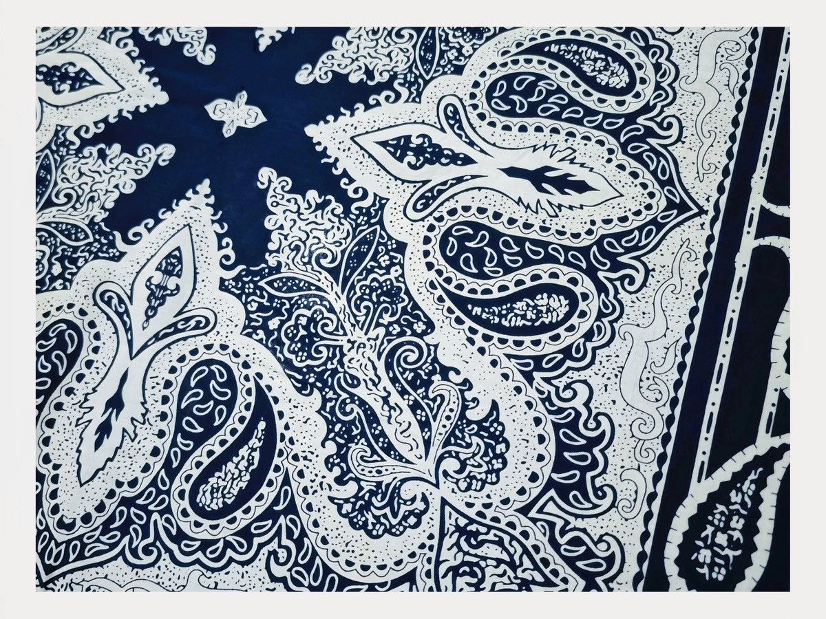 Polo Ralph Lauren INDIGO Printed Bandana COTTON Green Scarf handkerchief Size ONE SIZE - 5 Thumbnail