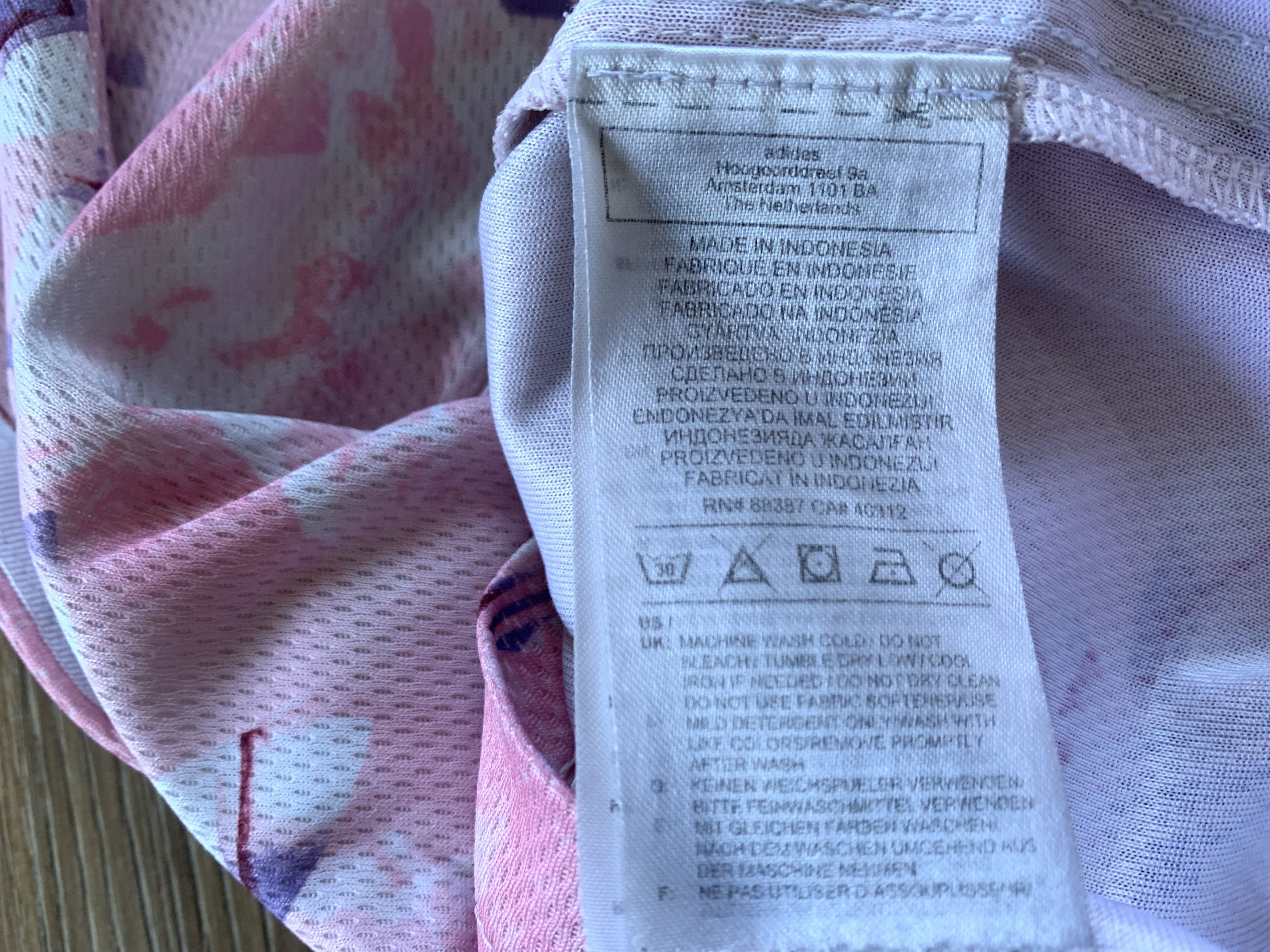 Adidas Adidas Unisex Pink Centr Logo Printed Training T-Shirt Size US L / EU 52-54 / 3 - 7 Thumbnail