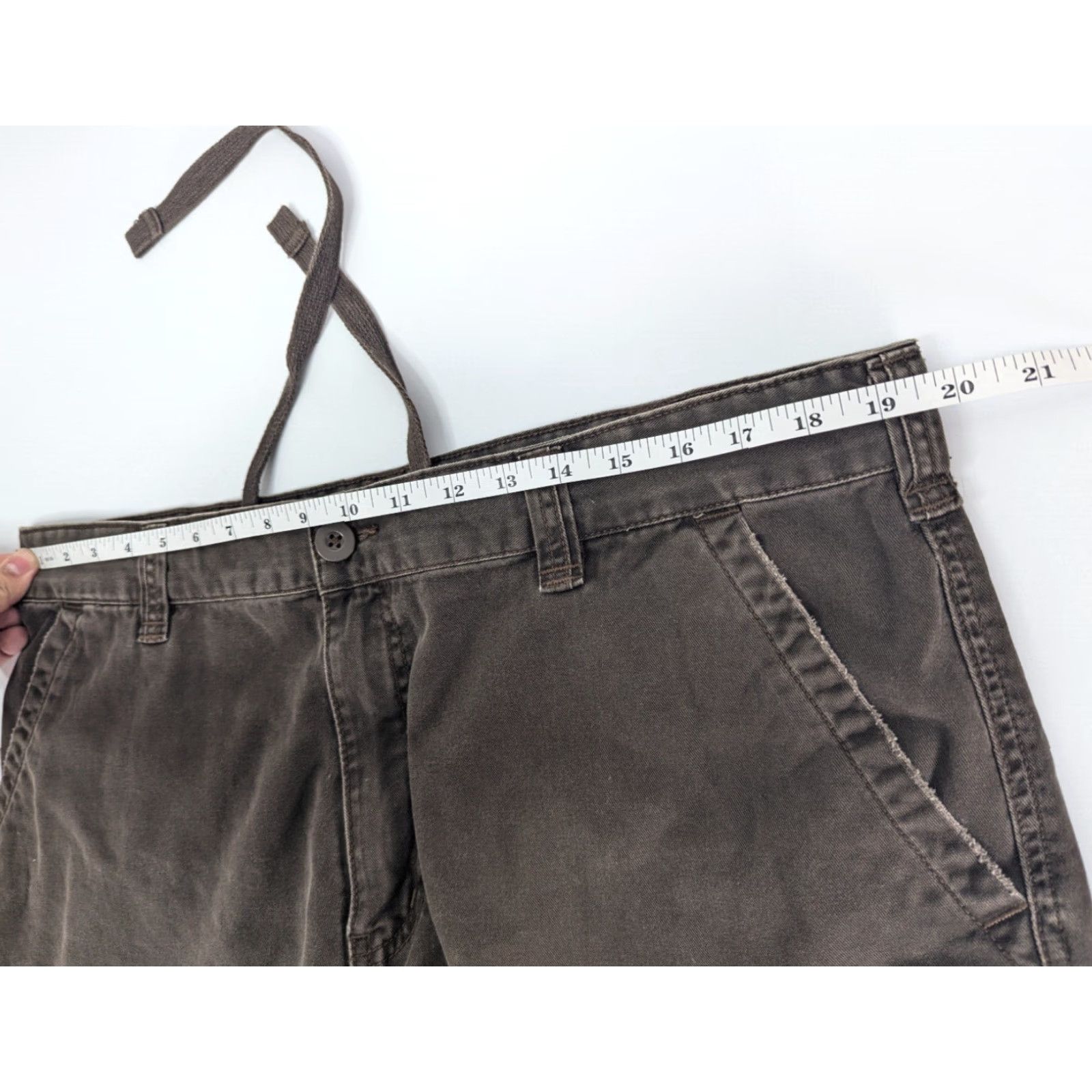 Merona Merona Cargo Shorts Mens 38 Brown Cotton Canvas Zip Front Casual Baggy Cargo Pocket Merona Mens 38 Brown Canvas Cotton Y2K Hiking Grunge Size US 38 / EU 54 - 5 Thumbnail