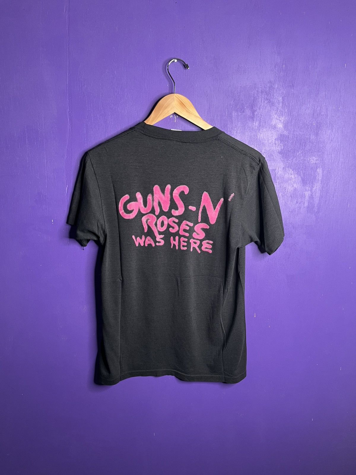Band Tees × Vintage Vintage 1987 Guns n Roses was here tour t-shirt Size US M / EU 48-50 / 2 - 2 Thumbnail