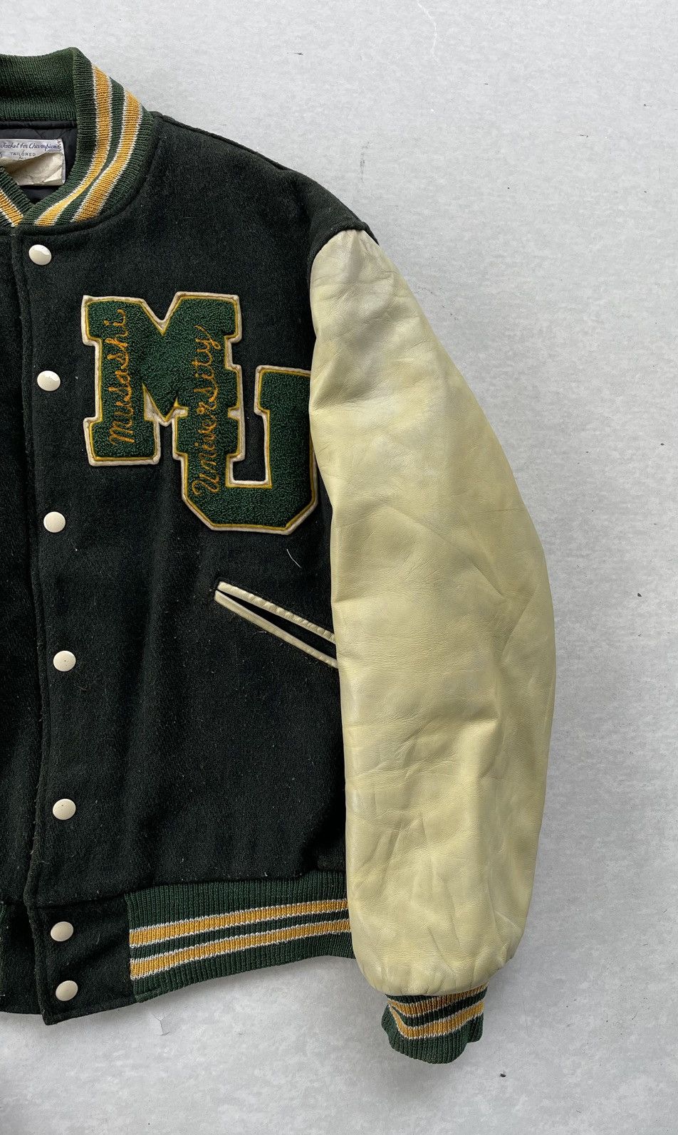 Hysteric Glamour 🔥RARE🔥VINTAGE 80s BUTWIN USA LEATHER SLEEVE VARSITY JACKET Size US L / EU 52-54 / 3 - 6 Thumbnail