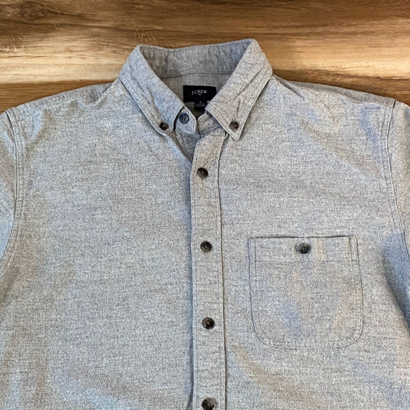 J.Crew J.Crew Shirt Mens M Flannel Button-Down Elbow Patches Gray 42 Chest Preppy Classic Workwear Casual Business Modern Colture? Size US M / EU 48-50 / 2 - 2 Thumbnail