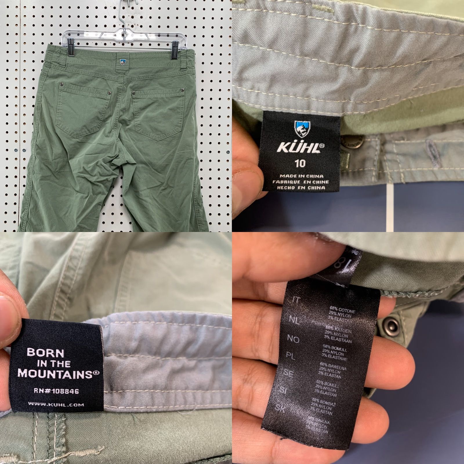 Vintage Kuhl Hiking Crop Cargo Pants Womens Size 10 Green Outdoor Hike 32x20 Size 32" / US 10 / IT 46 - 8 Thumbnail