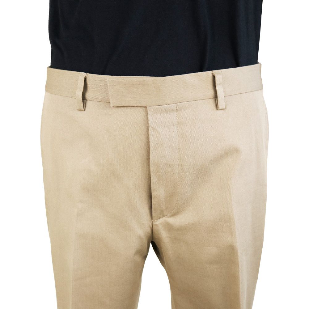 Gucci Gucci Beige Cotton Trousers with Iconic Bee Detail Size 50R - 1 Thumbnail
