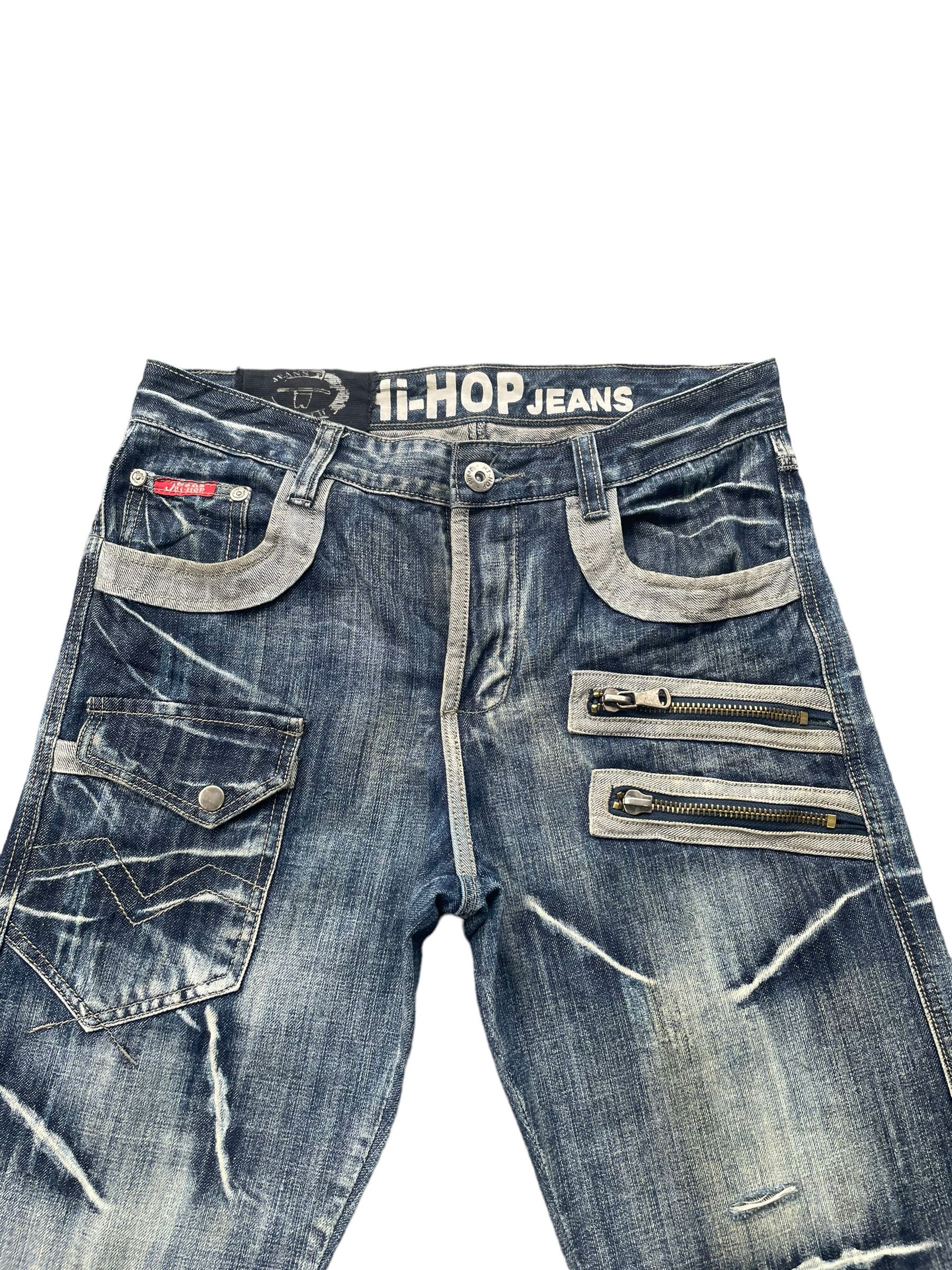 Japanese Brand Hi-Hop Custom Distresed Denim Size US 34 / EU 50 - 3 Thumbnail