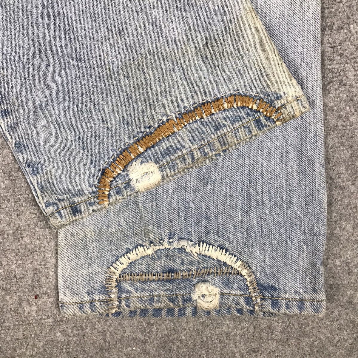 FLARE JAPAN STYLE ABERCROMBIE PATCHWORK DISTRESS JEANS PANTS