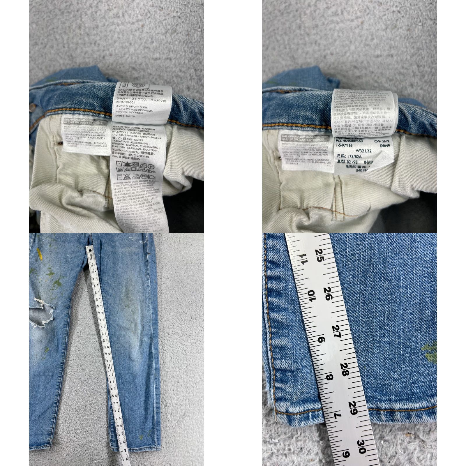 Levi's Levis Jeans Men 32 Blue Denim 511 Slim Fit 5-Pocket Cotton Blend Regular Inseam 29" Mid Rise Cotton Denim Read Read Size US 32 / EU 48 - 8 Thumbnail