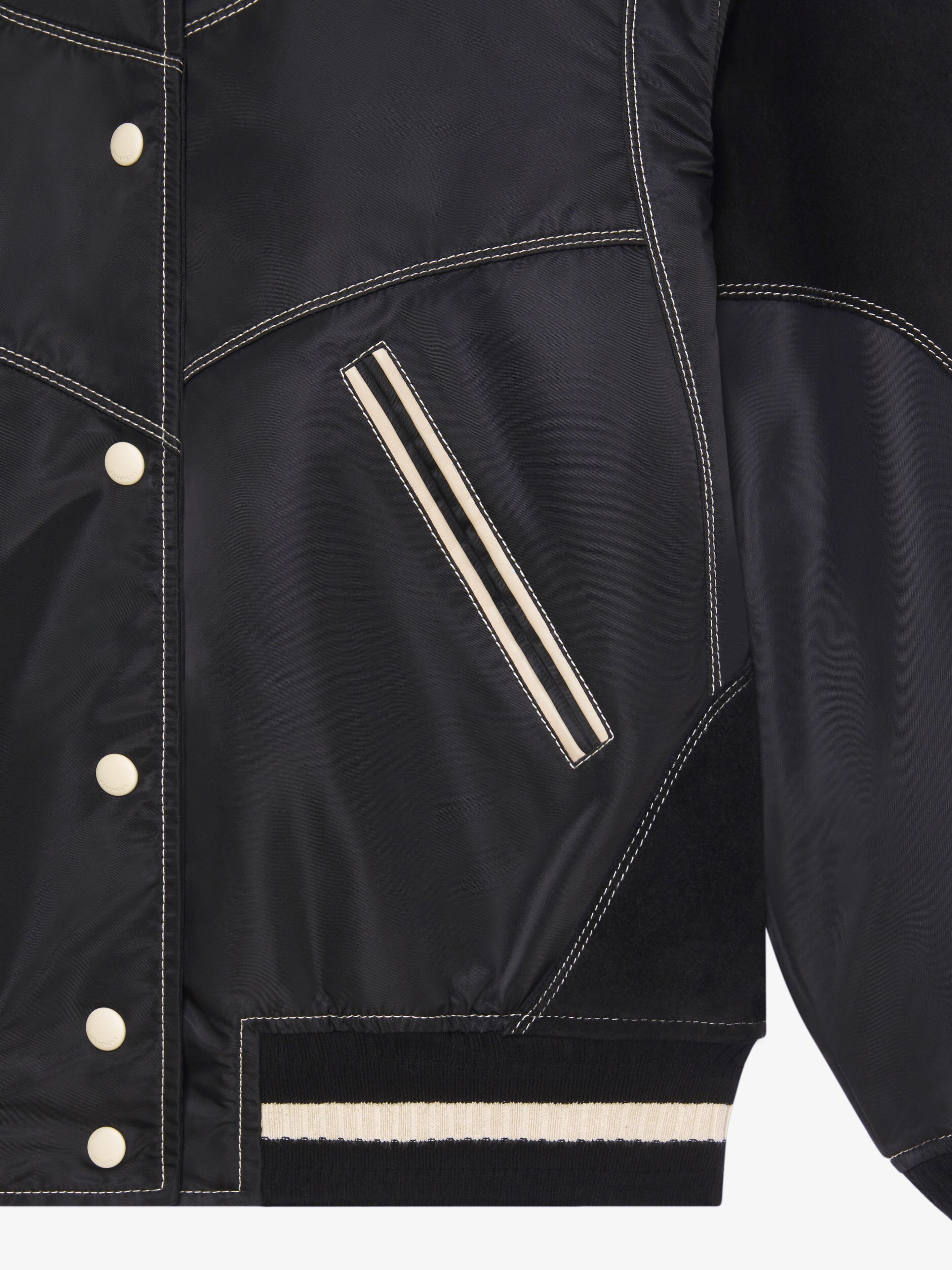 Givenchy o1srvl11e0725 Bl-Material Oversized Varsity in Black Size S / US 4 / IT 40 - 5 Thumbnail
