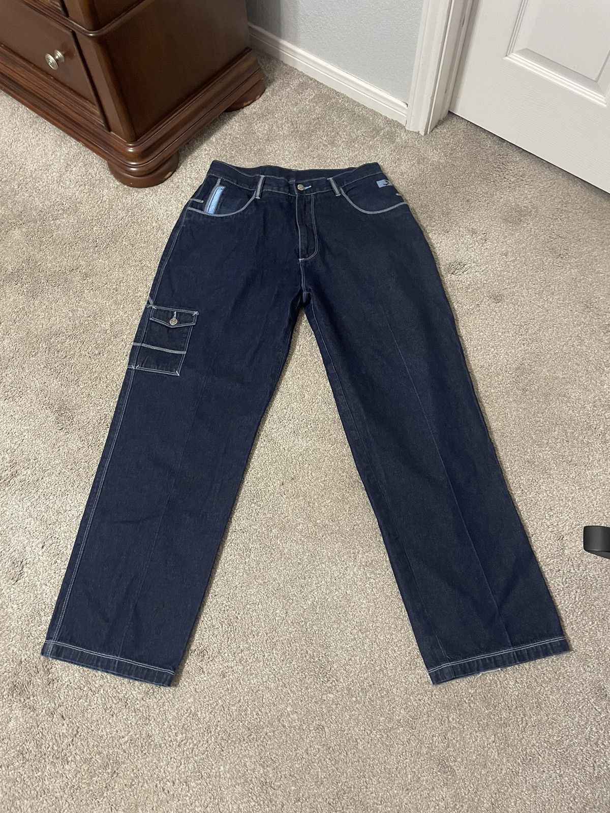 Other Vintage Y2K School Of Hard Knocks Baggy Carpenter Jeans 36 Size US 36 / EU 52 - 2 Thumbnail