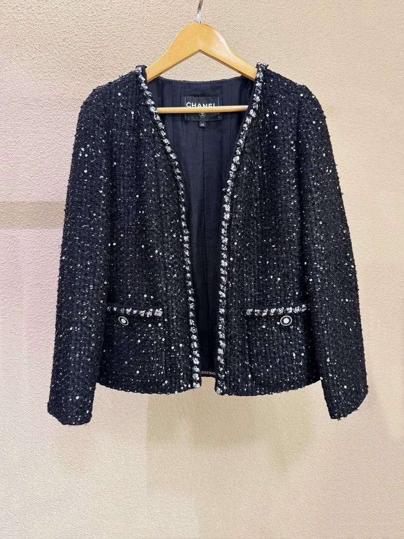 Chanel Chanel 22P Black Knit Jacket 34 - dmc Size US XS / EU 42 / 0 - 1 Thumbnail