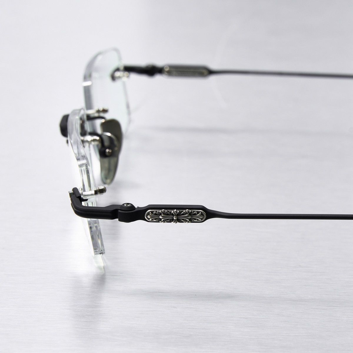 Chrome Hearts CHROME HEARTS SOFFFFFFFFERS II MATTE BLACK/SHINY SILVER GLASSES Size ONE SIZE - 3 Thumbnail