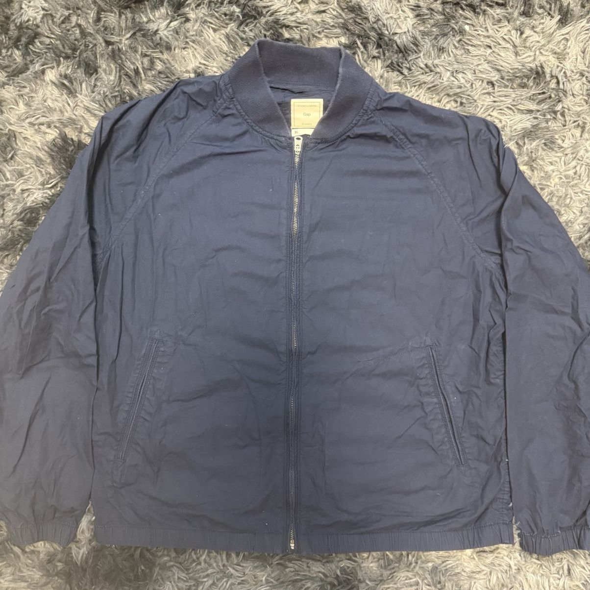 Gap Vintage Navy Blue Lightweight Bomber Jadket Size US XL / EU 56 / 4 - 1 Thumbnail