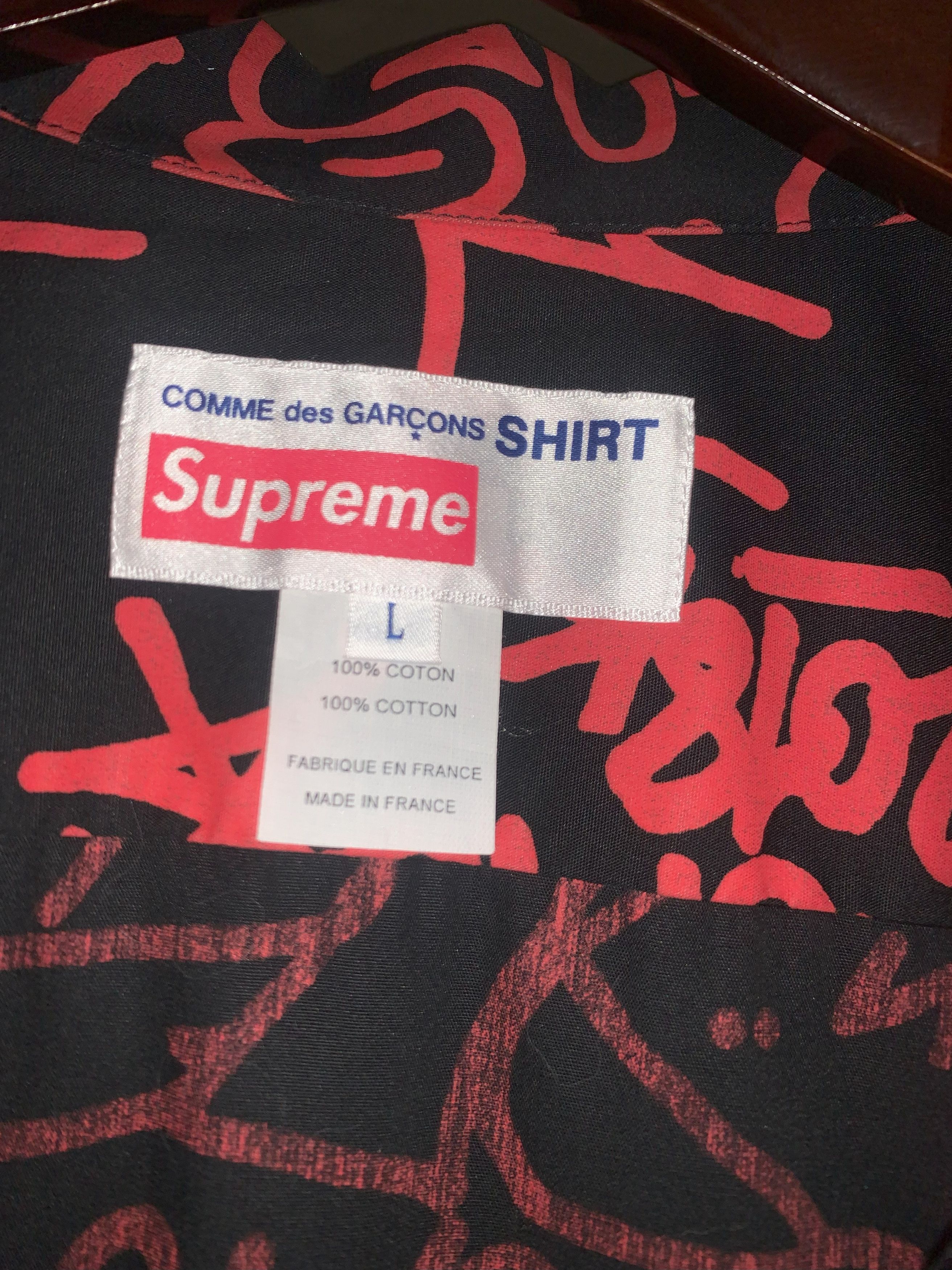 Supreme Supreme CDG FW18 Zip Up Shirt Size US L / EU 52-54 / 3 - 2 Thumbnail