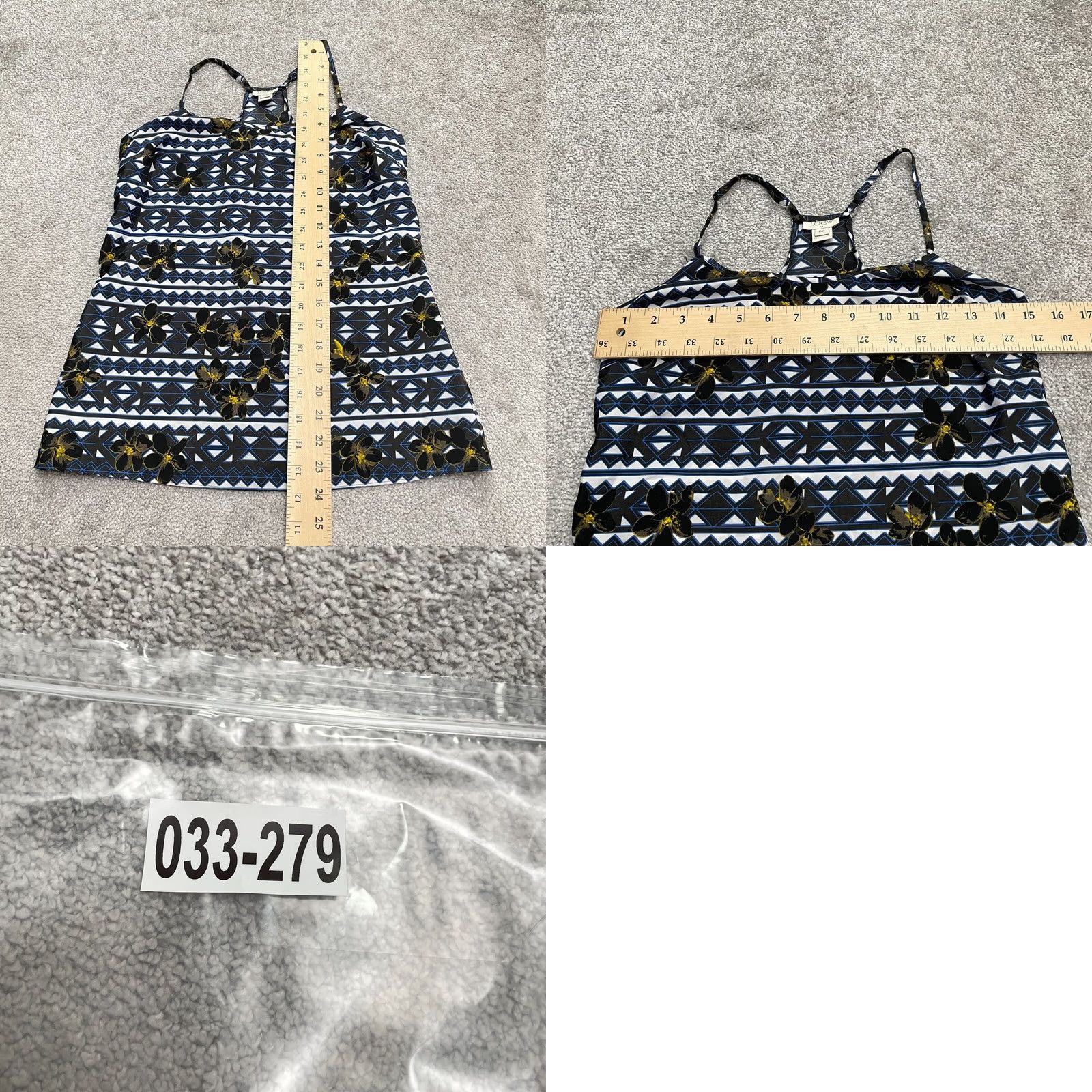 J.Crew J.Crew Camisole Tank Top Womens 00 Multicolor Geometric Racerback Beach Casual Size XXS / US 00 / IT 34 - 8 Thumbnail