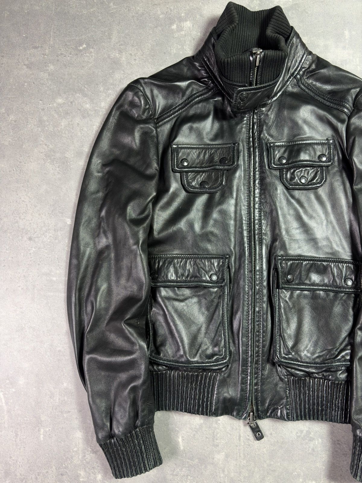 Just Cavalli 00s Just Cavalli Leather Bomber Jacket M L Archive Size US M / EU 48-50 / 2 - 3 Thumbnail