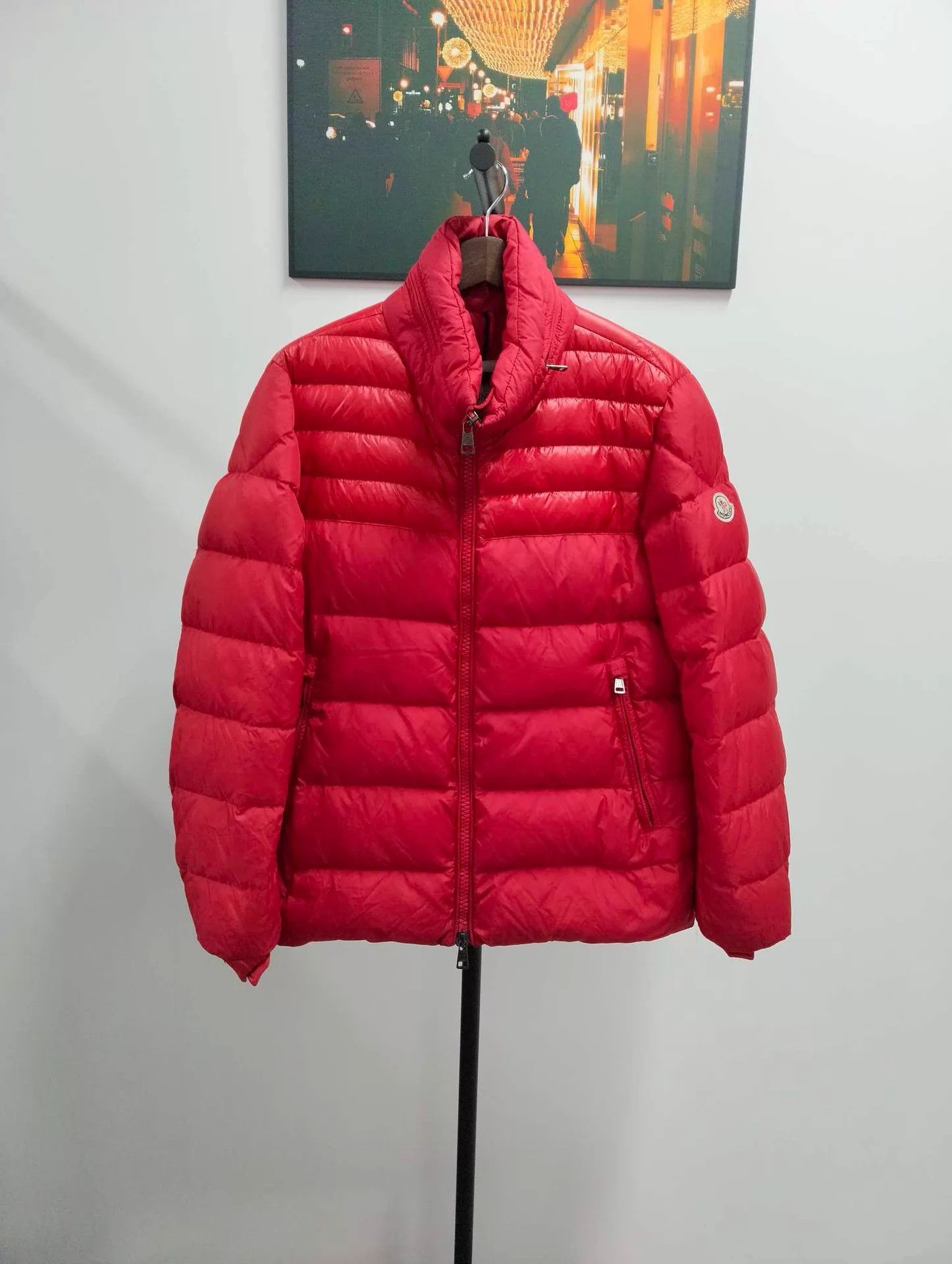 Moncler Moncler Red Down Jacket Size 3 95 New Size US L / EU 52-54 / 3 - 1 Thumbnail