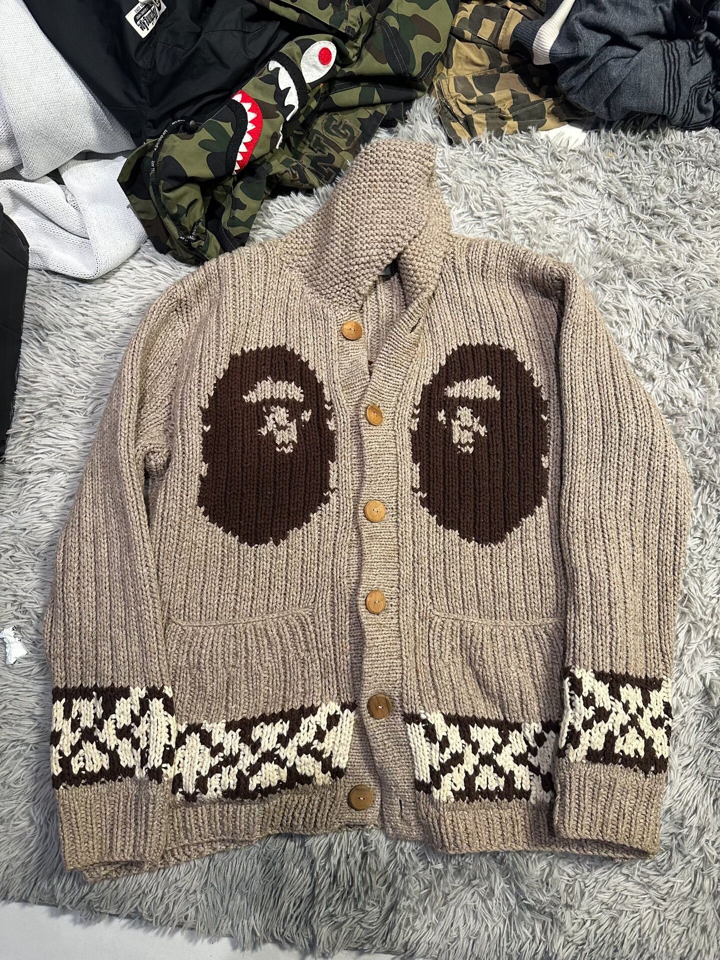 Bape Bape Knit Cardigan Size US XL / EU 56 / 4 - 1 Thumbnail