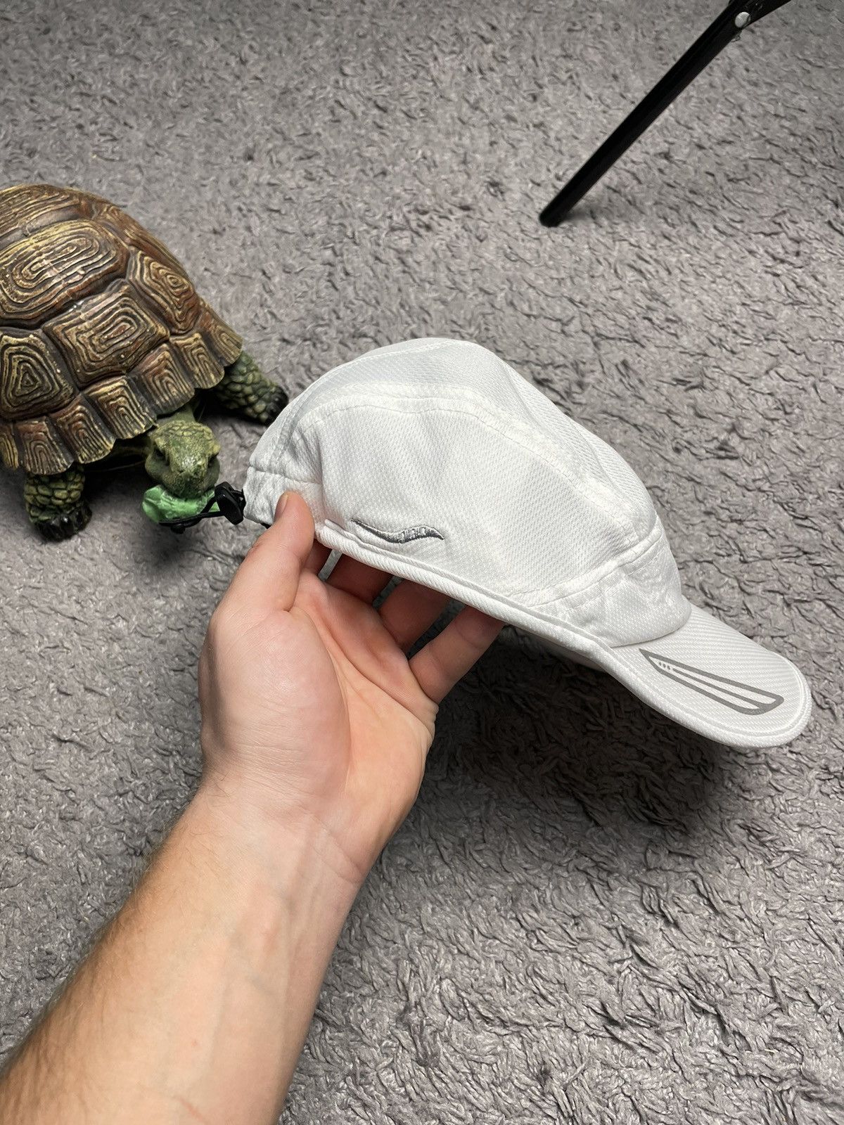 Saucony × Vintage Vintage Saucony White reflective cap hat y2k Size ONE SIZE - 5 Thumbnail