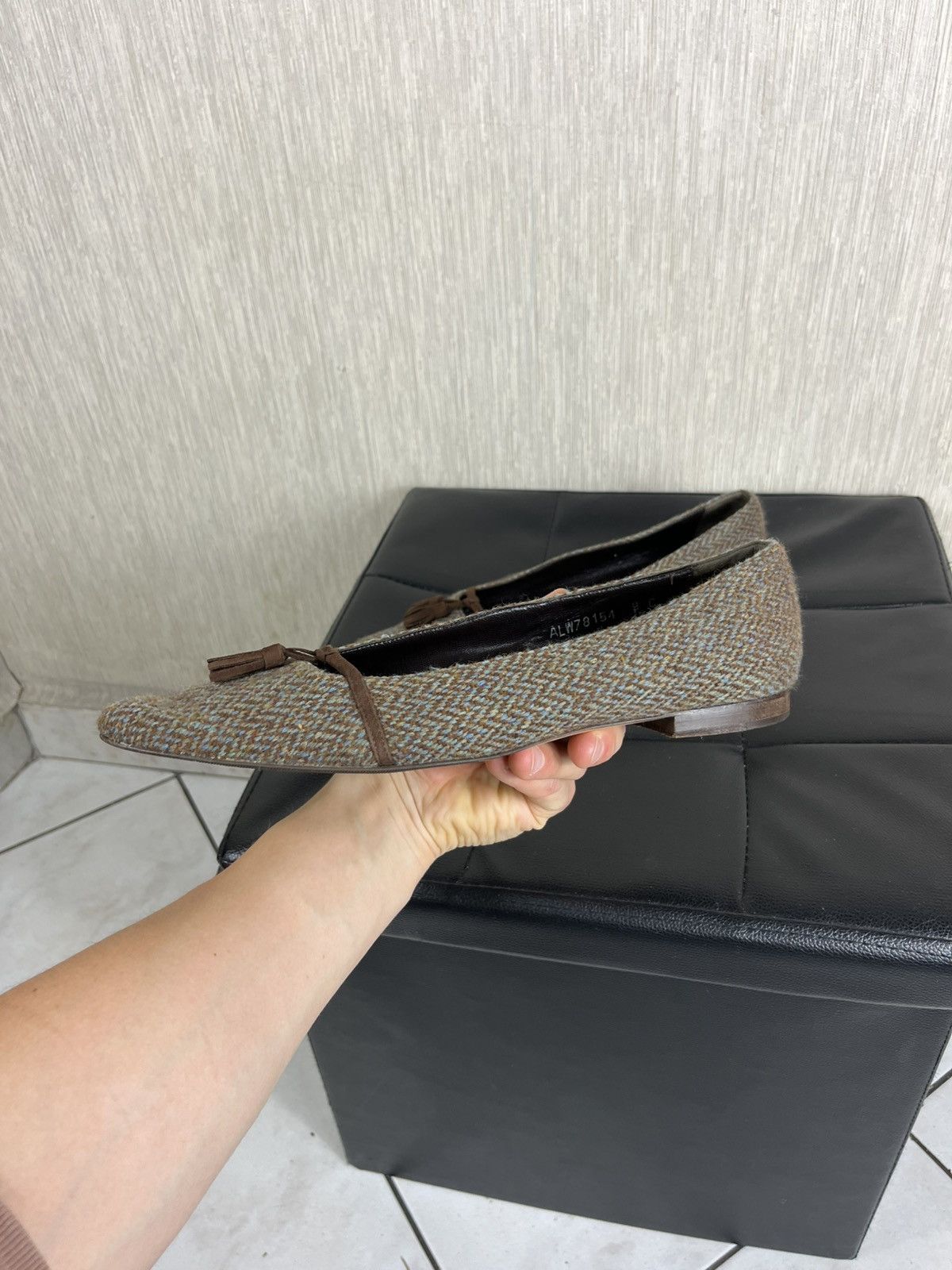 Harris Tweed × Ralph Lauren × Vintage Vintage Ralph Lauren wool Harris Tweed flats y2k ballerinas Size US 9 / IT 39 - 15 Thumbnail