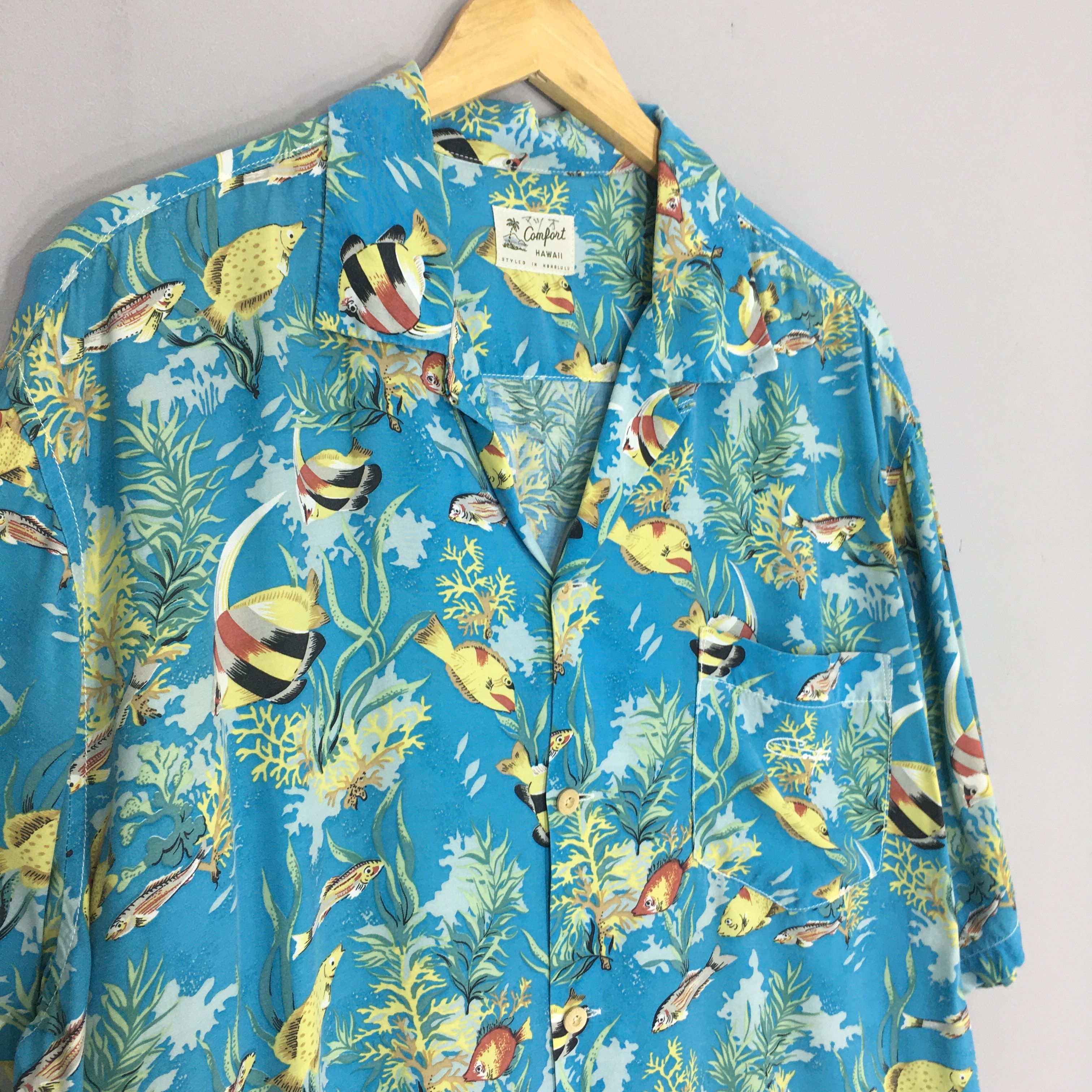 Sun Surf Vintage Aloha Hawaiian Japanese Fish Rayon Shirt XLarge Size US XL / EU 56 / 4 - 3 Thumbnail