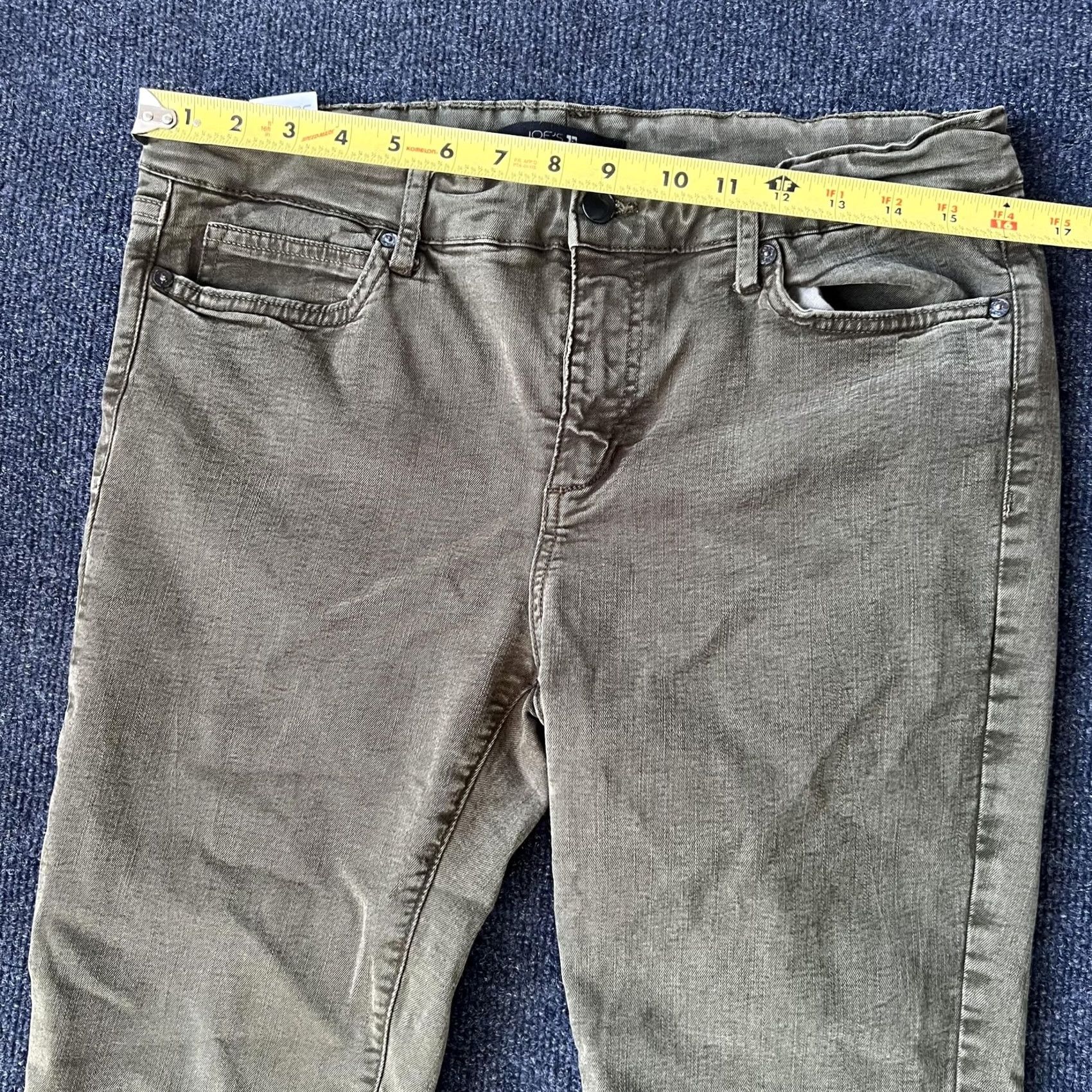 Vintage Joe's Jeans Womens Jeans Skinny Midrise Olive Green 31 Five Pocket Stretch Denim Pants Size 24" / US 00 / IT 34 - 4 Thumbnail