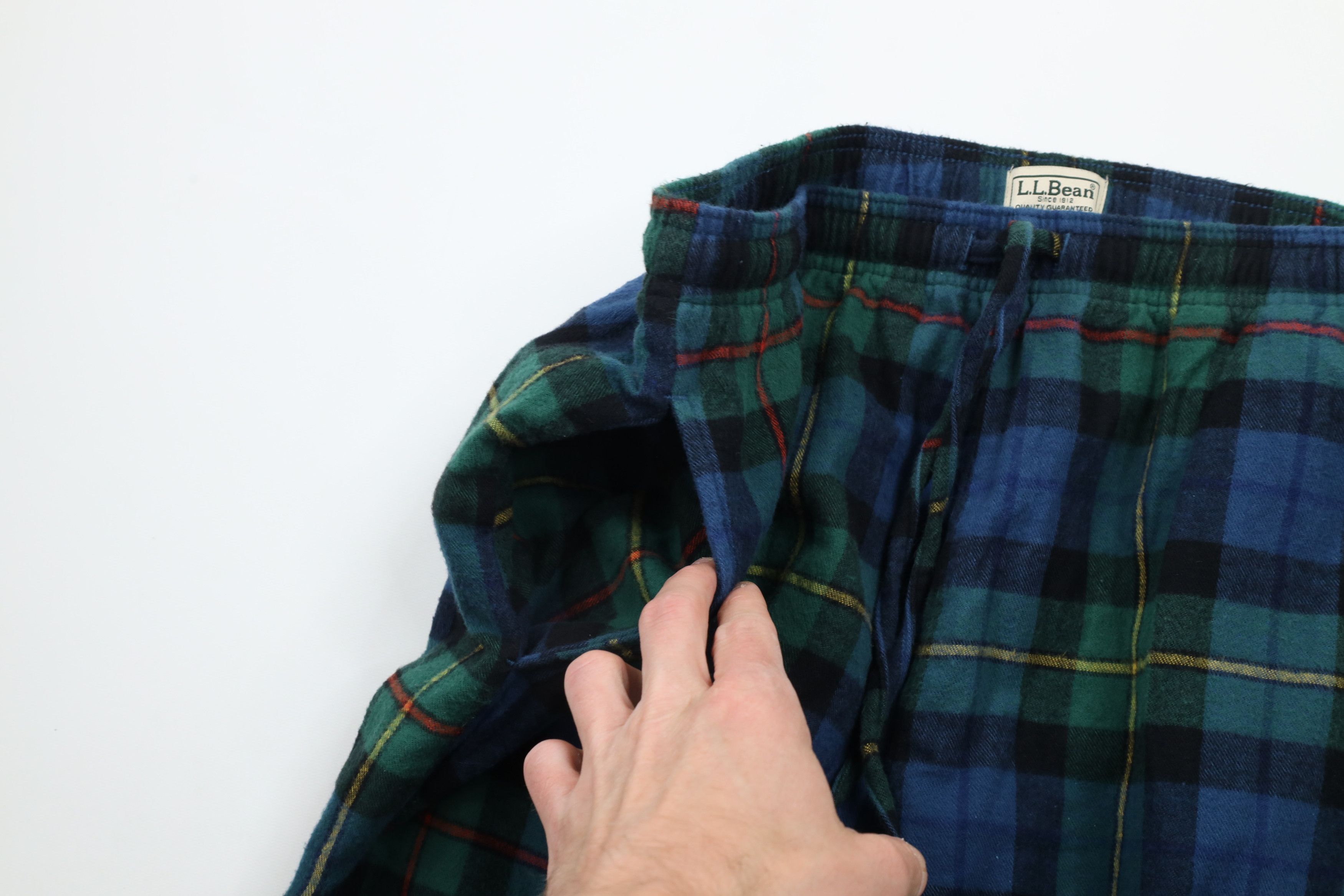 L.L. Bean × Vintage Vintage LL Bean Rainbow Flannel Wide Leg Sweatpants Pants Size US 36 / EU 52 - 5 Thumbnail