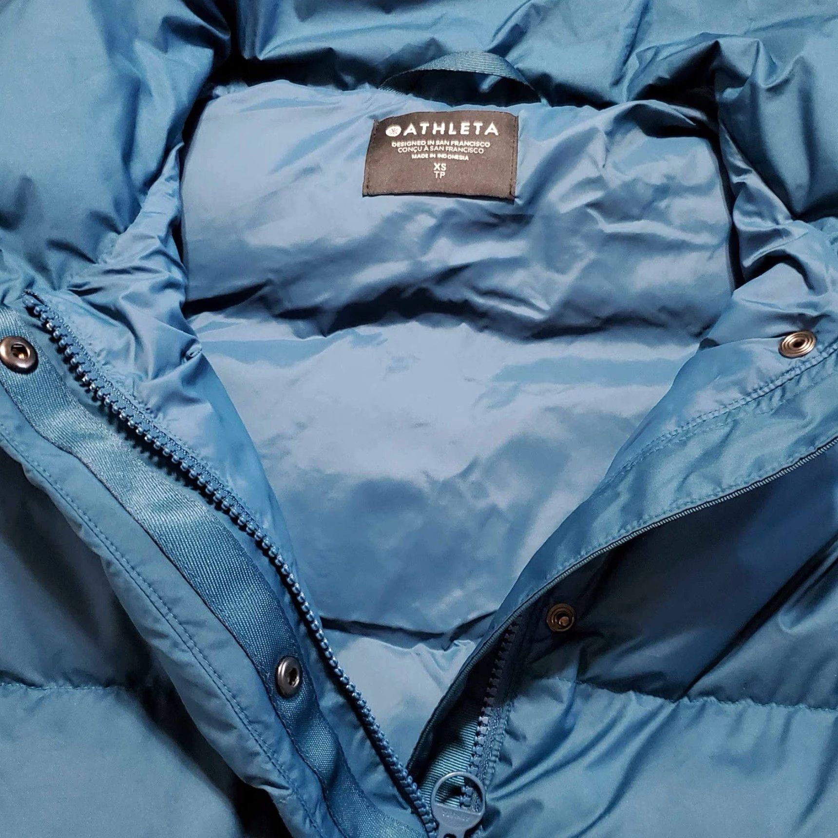 Athleta Athleta Puffer Vest Womens XS Teal Blue Down Filled Full Zip Pockets Downtown Size XS / US 0-2 / IT 36-38 - 5 Thumbnail