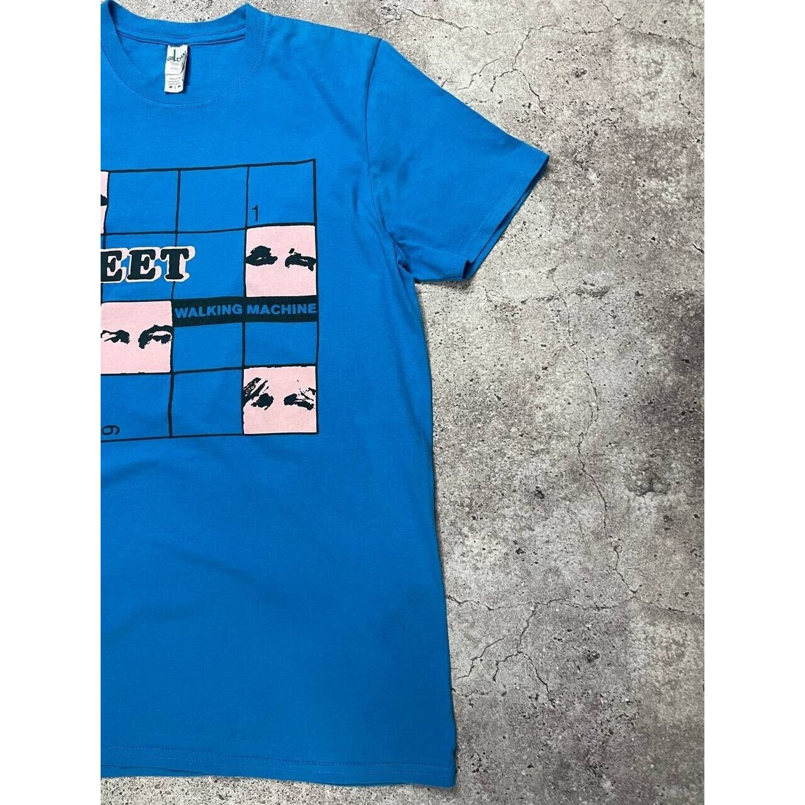 Band Tees × Vintage Vintage M Blue T-Shirt Feet Walking Machine Vintage Style Size US M / EU 48-50 / 2 - 4 Thumbnail