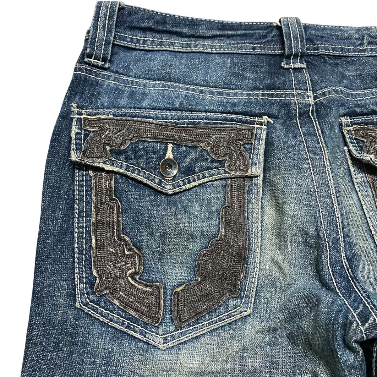 semanticdesign Semantic Design Twin Guns Denim Flare Jeans Distressed Size US 32 / EU 48 - 11 Thumbnail