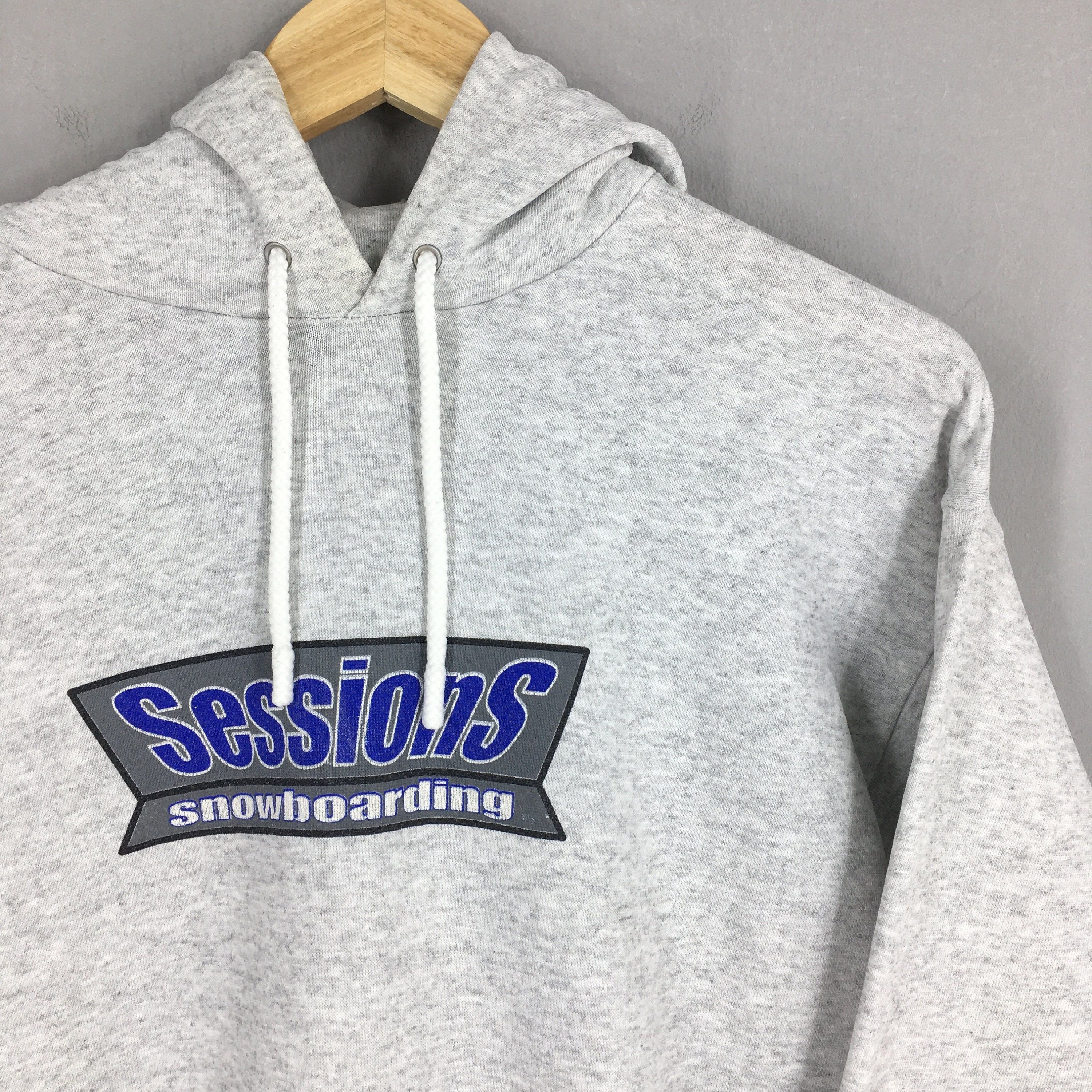 Sessions Vintage 90s Session Snowboard Logo Hoodie Sweatshirt Large Size US L / EU 52-54 / 3 - 2 Thumbnail